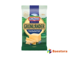 Полутвердый сыр Grünländer от Hochland "Тильзитер" 180 гр.