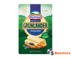 Полутвердый сыр Grünländer от Hochland "Тильзитер", 45% 130 гр.
