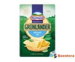 Полутвердый сыр Grünländer от Hochland "Легкий", 35% 130 гр.